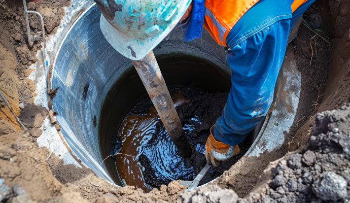 A dirty cistern