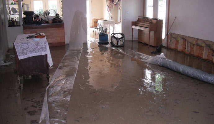 Flood damage restoration